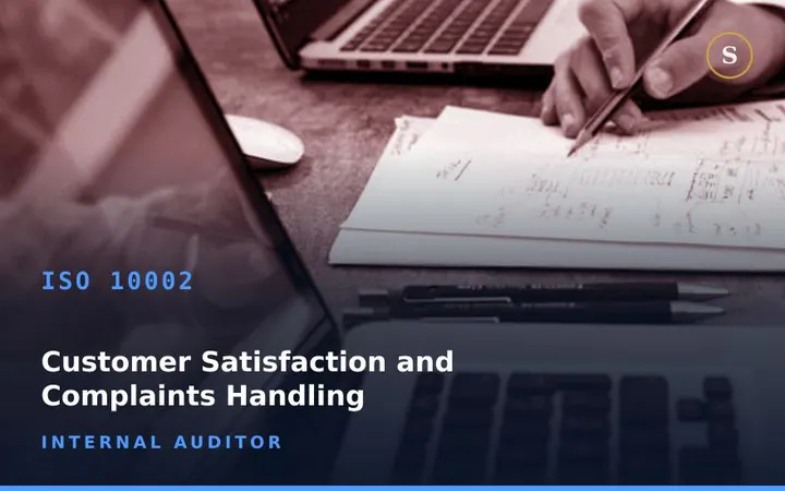ISO 10002:2018 – Customer Satisfaction and Complaints Handling: Internal Audit Training