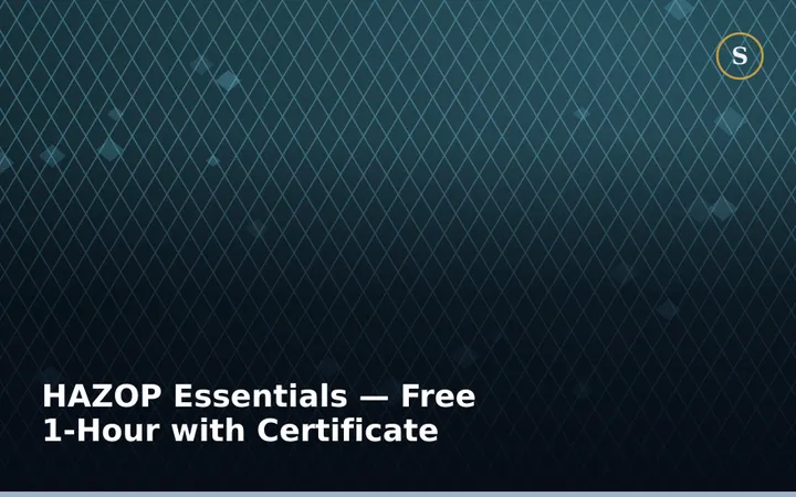 HAZOP Essentials — Free 1-Hour Course with Certificate